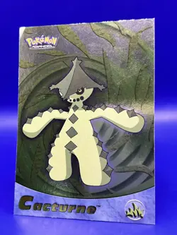 Pokemon Topps Advanced Card Holo Foil Cacturne #21 Rare MP - Image 2