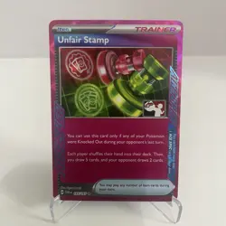 Unfair Stamp 165/167 - Prize Pack Series 6 Pokemon TCG Play Stamped Ace Spec - Image 1