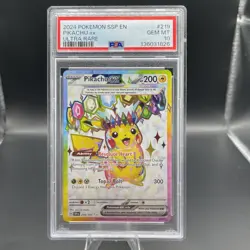 2024 Pokemon Surging Sparks Pikachu EX Ultra Rare PSA 10 Gem Mint - Image 1