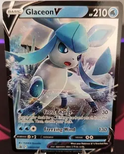 Glaceon V SWSH196 Sword & Shield Promo 2021 Black Star Promo Pokemon TCG - NM - Image 1