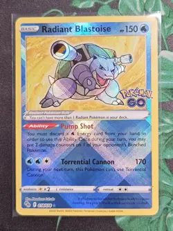Pokemon TCG - 2022 Radiant Blastoise 18/78 - Pokemon GO - Radiant Rare Holo Mint - Image 1