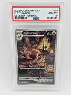 Pokemon PAL EN Fletchinder 199/193 Illustration Rare PSA GEM MT 10 - Image 1