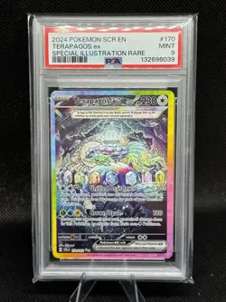 Terapagos EX Pokemon TCG Stellar Crown Special Illustration Rare 170/142 PSA 9 - Image 1