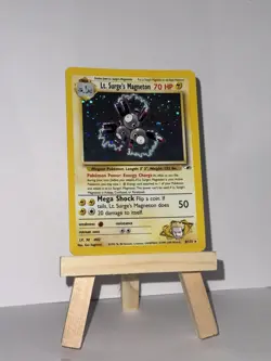 Pokemon TCG Lt. Surge's Magneton Gym Heroes 8/132 Holo Unlimited Rare - Image 1