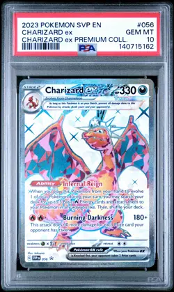 2023 POKEMON SVP EN-SV BLACK STAR PROMO #056 CHARIZARD EX PSA 10 - Image 1