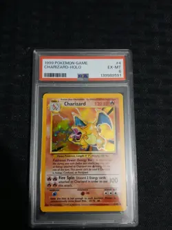 1999 POKEMON GAME CHARIZARD-HOLO PSA 6 Ex-MT FRESH CERT - Image 3