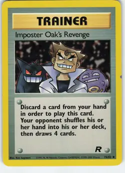 Imposter Oak's Revenge 76/82 Team Rocket Uncommon Unlimited MP Pokemon - Image 1
