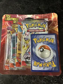 Pokemon TCG Lightning Set 4 Packs + 1 Bonus Card! Brand New/Sealed! - Image 1