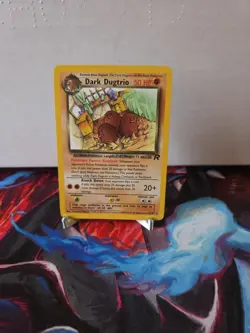 Pokemon Dark Dugtrio TCG Non Holo Rare Unlimited Card 23/82 Vintage - Image 1