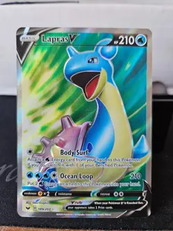 Lapras V - 189/202 - Pokemon Sword & Shield Base Set Full Art Rare Card NM - Image 1