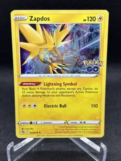 Zapdos Pokemon GO Card - Lightning Symbol Ability, Electric Ball 029/078 - Image 1