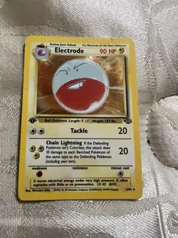 Pokemon TCG Electrode Base Jungle Holo Card 2/64 Unlimited Rare First Edition - Image 1