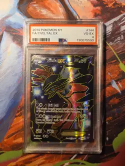 Pokemon TCG Yveltal EX Holo Full Art Ultra Rare Card 144/146 XY Base Set PSA 4 - Image 1