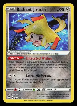 Radiant Jirachi 120/195 Holo Silver Tempest Pokemon Card - Image 1