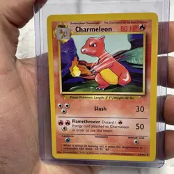 Pokemon Charmeleon 24/102 Base Set Uncommon Unlimited NM Near Mint Vintage Card - Image 1