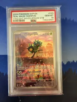 Teal Mask Ogerpon 123 Sv: Scarlet & Violet Promo Cards Holo PSA 10 - Image 1