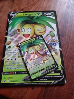 Pokemon Go Cards Alolan Exeggutor V Swsh225 both cards - Image 1