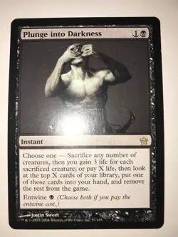 Magic The Gathering Fifth Dawn Plunge into Darkness #57/165 MTG LP/NM - Image 1