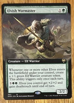 MTG Kaldheim, Elvish Warmaster - Extended Art - Image 1