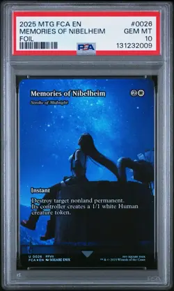 2025 MTG Memories of Nibelheim Stroke of Midnight Final Fantasy Foil PSA 10 - Image 1