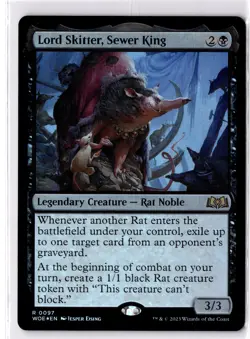 Lord Skitter Sewer King NM/M* FOIL Wilds Of Eldraine ENGLISH 0416 -UnltdCards - Image 1