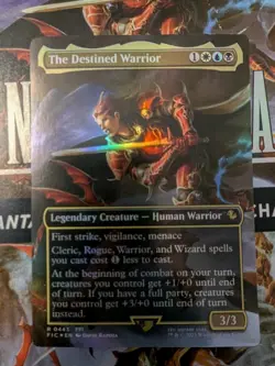 The Destined Warrior (Borderless) Commander: Final Fantasy Foil MTG NM - Image 1