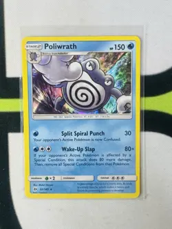 Pokemon TCG Poliwrath Sun & Moon Base Set 32/149 Holo Rare - Image 1