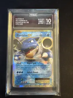 TAG 10 LOW POP 3 Pokemon Blastoise EX XY Evolutions Holo Rare #21/108 GEM MINT - Image 1