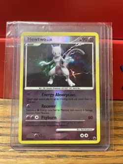 2008 Pokemon Mewtwo TCG Reverse Holo Rare Card Majestic Dawn 9/100 - Image 1