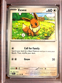 Eevee Regular Common #113 - PSA EX-MT 6 - 2024 SV Stellar Crown - Pokemon TCG - Image 2