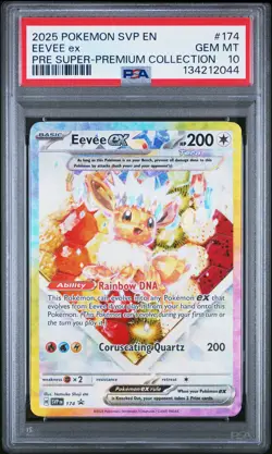 2025 POKEMON SVP EN-SV BLACK STAR PROMO #174 EEVEE EX PSA 10 - Image 1
