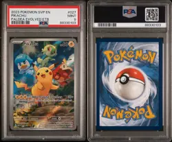2023 POKEMON SVP EN-SV BLACK STAR PROMO | PALDEA EVOLVED ETB PIKACHU #027 PSA 9 - Image 3