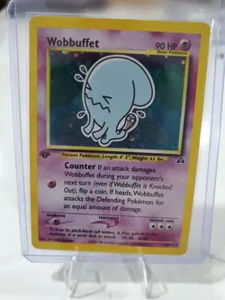 Wobbuffet 16/75 Neo Discovery Holo 1st Edition LP Pokemon TCG - Image 3