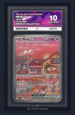 Pokemon TCG Mew Ex SVP 053 151 Ultra Premium Collection Promo - ACE Graded 10 - Image 1