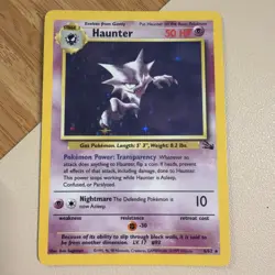 Pokemon Haunter Fossil Holo 6/62 Unlimited WOTC Clean Holo LP+ - Image 1