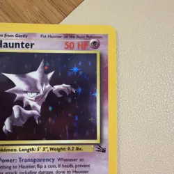 Pokemon Haunter Fossil Holo 6/62 Unlimited WOTC Clean Holo LP+ - Image 4