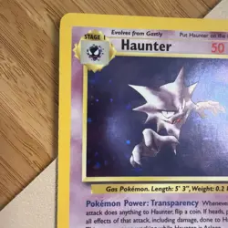 Pokemon Haunter Fossil Holo 6/62 Unlimited WOTC Clean Holo LP+ - Image 5