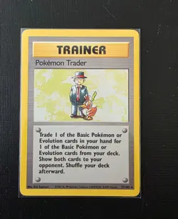 Pokemon Trainer Pokemon Trader 77/102 Base Set Vintage WOTC Rare - Image 1
