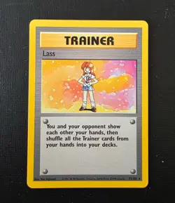 Pokemon Trainer Lass 75/102 Base Set Vintage WOTC Rare - Image 2