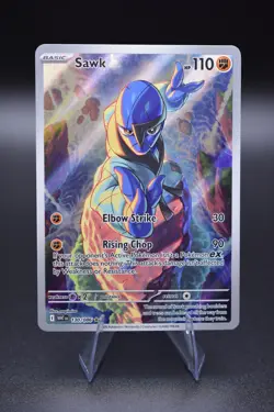 Pokemon TCG Sawk 130/086 Sv: White Flare Holo NM Ungraded Pokemon - Image 1