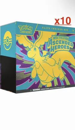 Pokemon Mega Evolution Ascended Heroes Elite Trainer 10 Box Case PRESALE 2/20 - Image 2