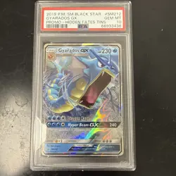 2019 POKEMON TCG SUN & MOON HIDDEN FATES TINS GYARADOS GX SM212 PROMO PSA 10 - Image 1
