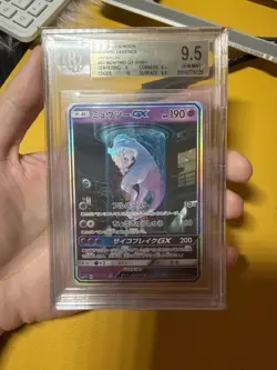 Pokemon BGS 9.5 Mewtwo GX #082 2017 Sun & Moon Shining Legends Japanese Mewtube - Image 1