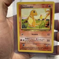 Pokemon TCG Charmander Base Set 46/102 Regular Unlimited Common NM/MT Vintage - Image 1