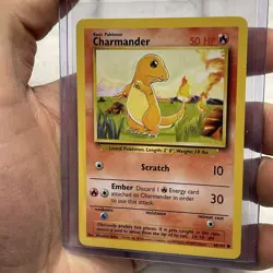Pokemon TCG Charmander Base Set 46/102 Regular Unlimited Common NM/MT Vintage - Image 2