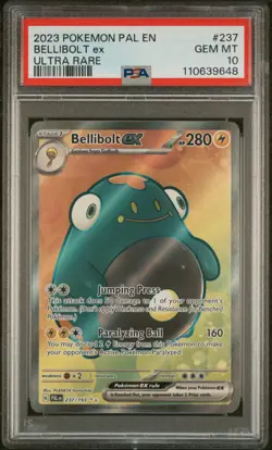 PSA 10 GEM Mint Bellibolt ex 237/193 Ultra Rare Full Art - Pokemon PAL SV02 - Image 1