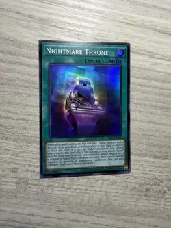 Nightmare Throne LEDE-AE061 Super Rare 1st Edition NM YuGiOh - Image 1