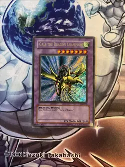 (ACL) *Misprint* Gaia the Dragon Champion LOB-125 Secret Rare Ultra Rare Name LP - Image 1
