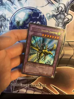 (ACL) *Misprint* Gaia the Dragon Champion LOB-125 Secret Rare Ultra Rare Name LP - Image 5