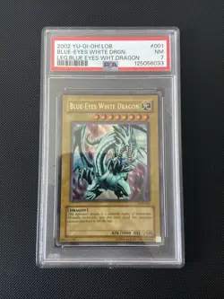 2002 Yu-Gi-Oh Legend of Blue Eyes White Dragon Blue Eyes White Dragon #001 PSA 7 - Image 1